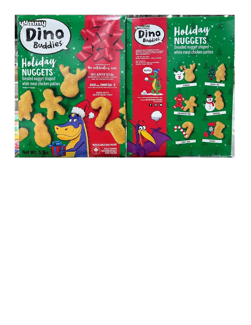 Yummy Dino Buddies Holiday Nuggets Recalled for Import Reinspection Issue