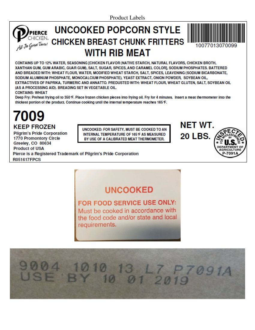 Pilgrim's Pride Breaded Popcorn Chicken Recalled for Rubber Contamination