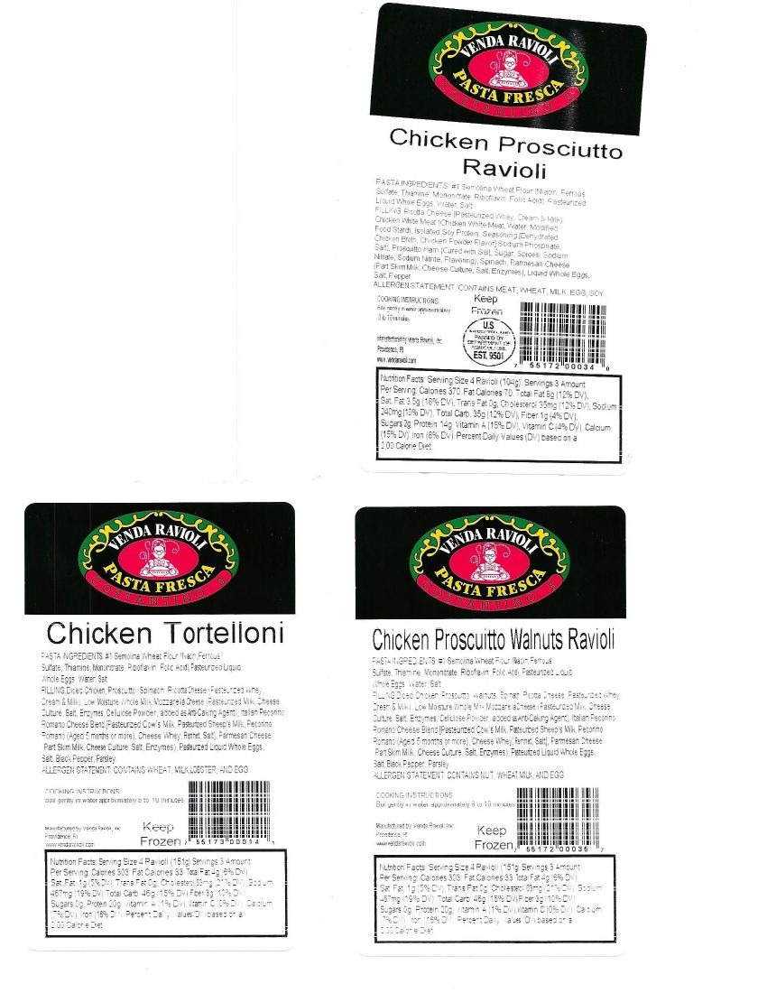 Venda Ravioli Frozen Meat and Poultry Pasta Products Produced Without Inspection