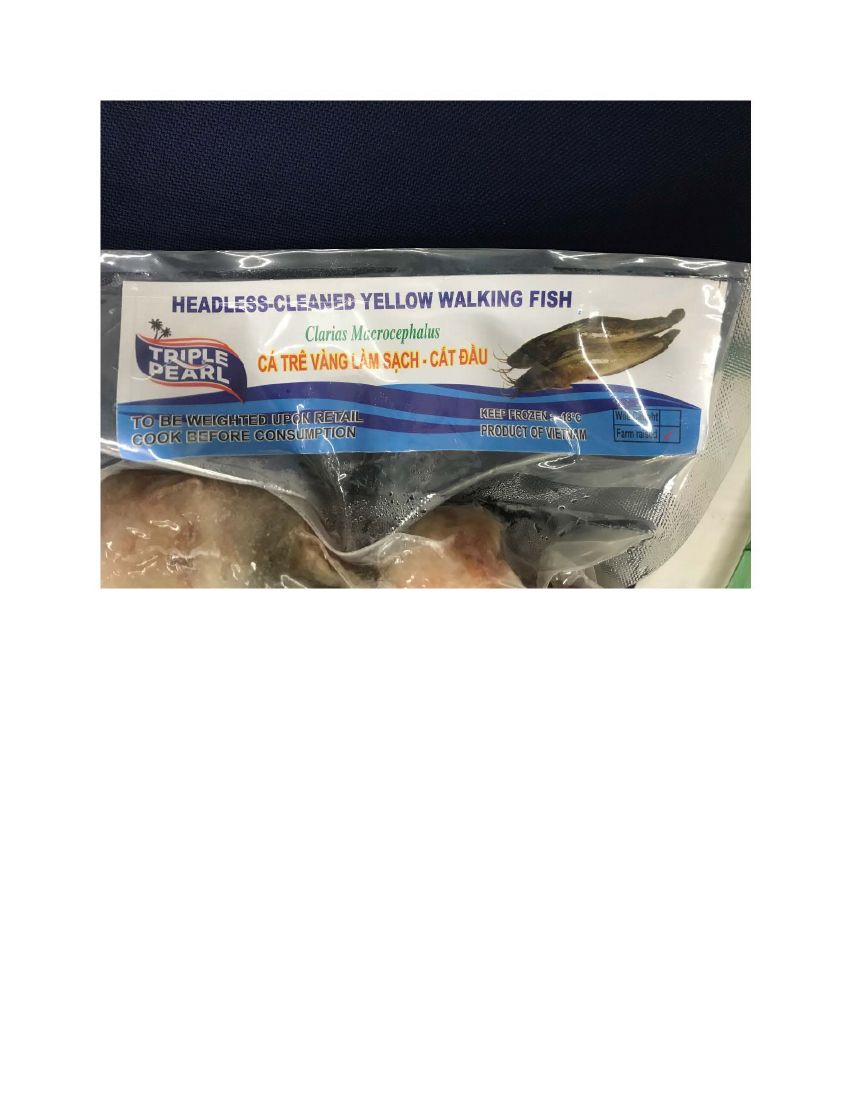 Triple Pearl Yellow Walking Fish Recalled for Lack of Inspection