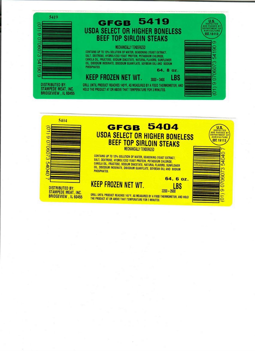 Stampede Meat Beef Top Sirloin Steaks Recalled for Possible Salmonella