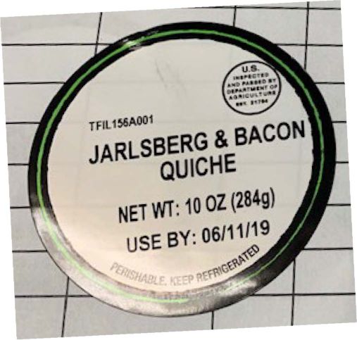 Taylor Farms Jarlsberg & Bacon Quiche Recalled for Undeclared Egg