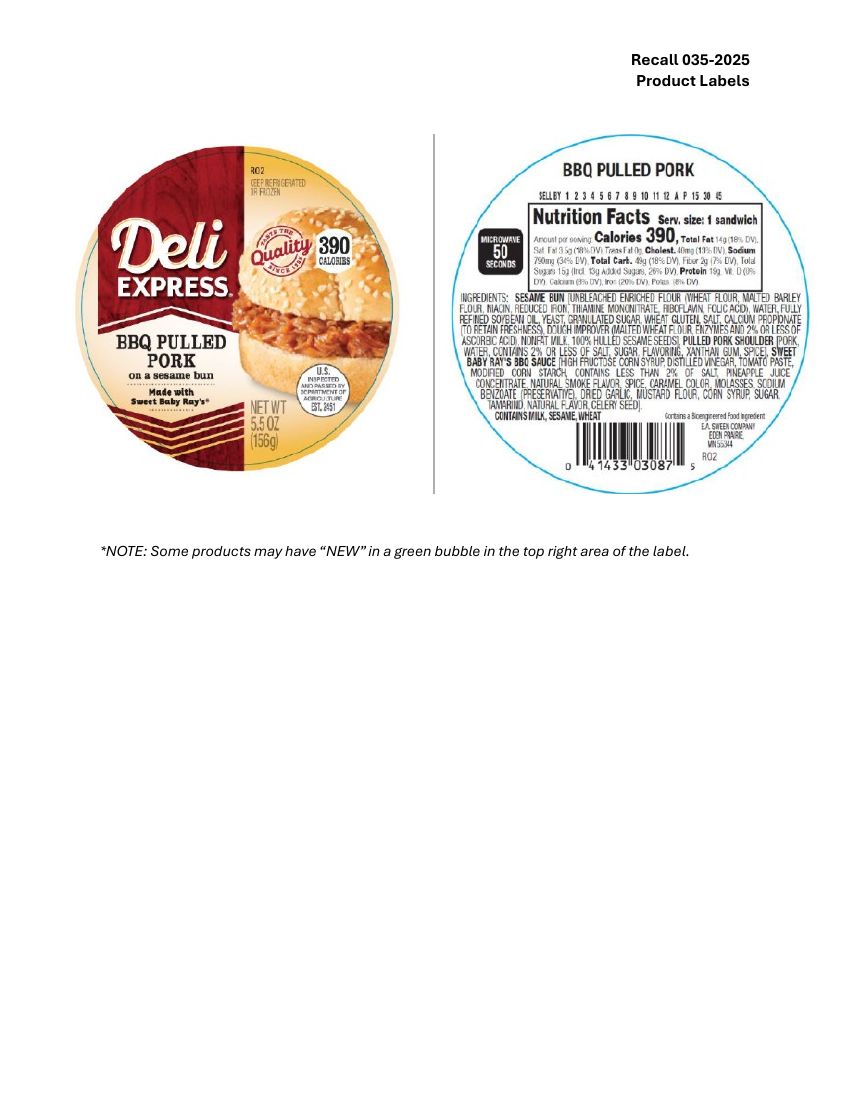 Deli EXPRESS BBQ Pulled Pork Sandwiches Recalled for Plastic Contamination