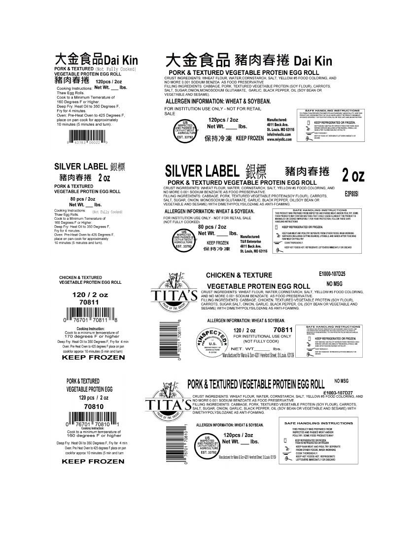 Meat and Poultry Egg Rolls Recalled Due to Insanitary Conditions