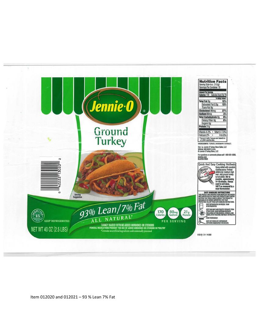 Jennie-O and Stater Bros. Ground Turkey Recalled for Salmonella Risk
