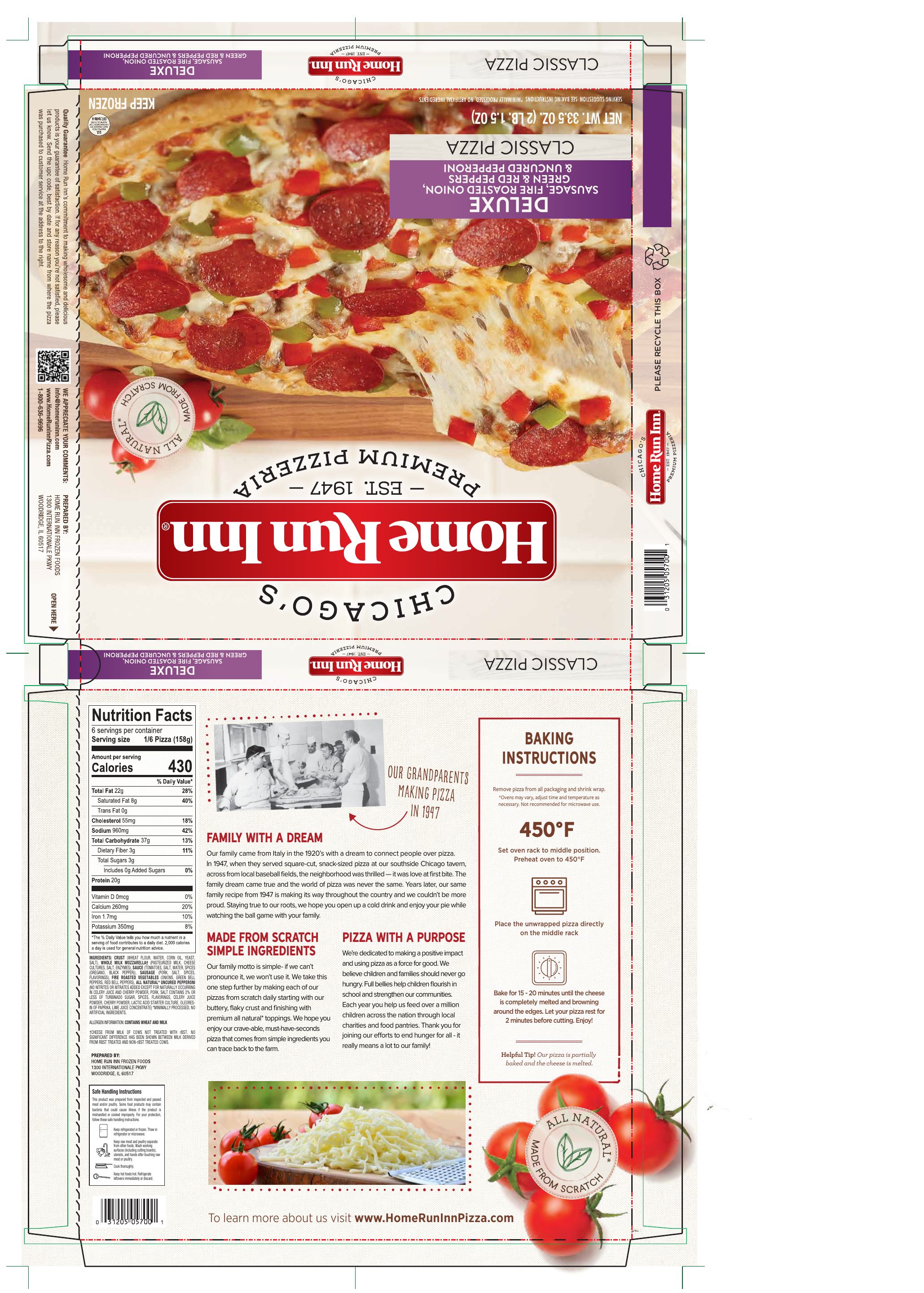 Home Run Inn Frozen Meat Pizza Recalled for Possible Metal Contamination