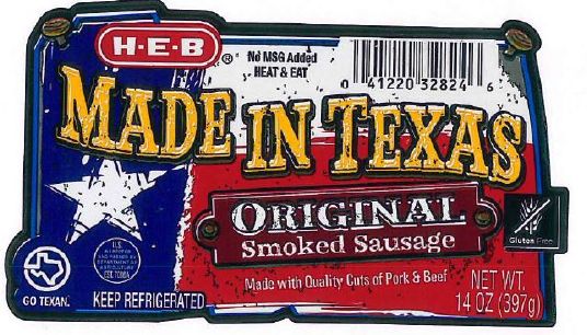 H-E-B Made in Texas Original Smoked Sausage Recalled for Undeclared Milk