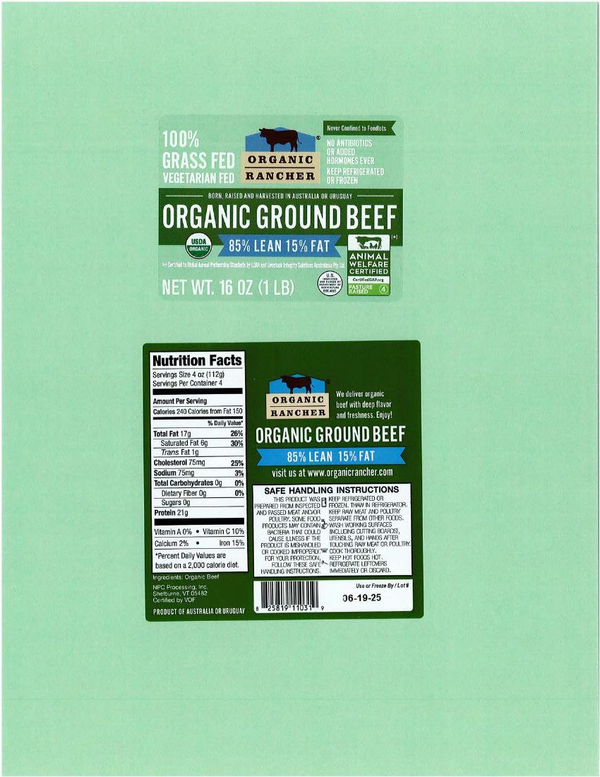 Organic Rancher Organic Ground Beef Recalled for Possible E. coli