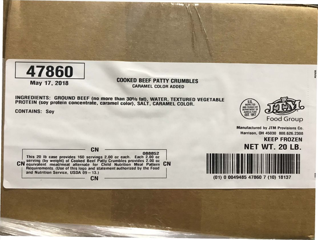 J.T.M. Cooked Beef Patty Crumbles Recalled for Possible Listeria