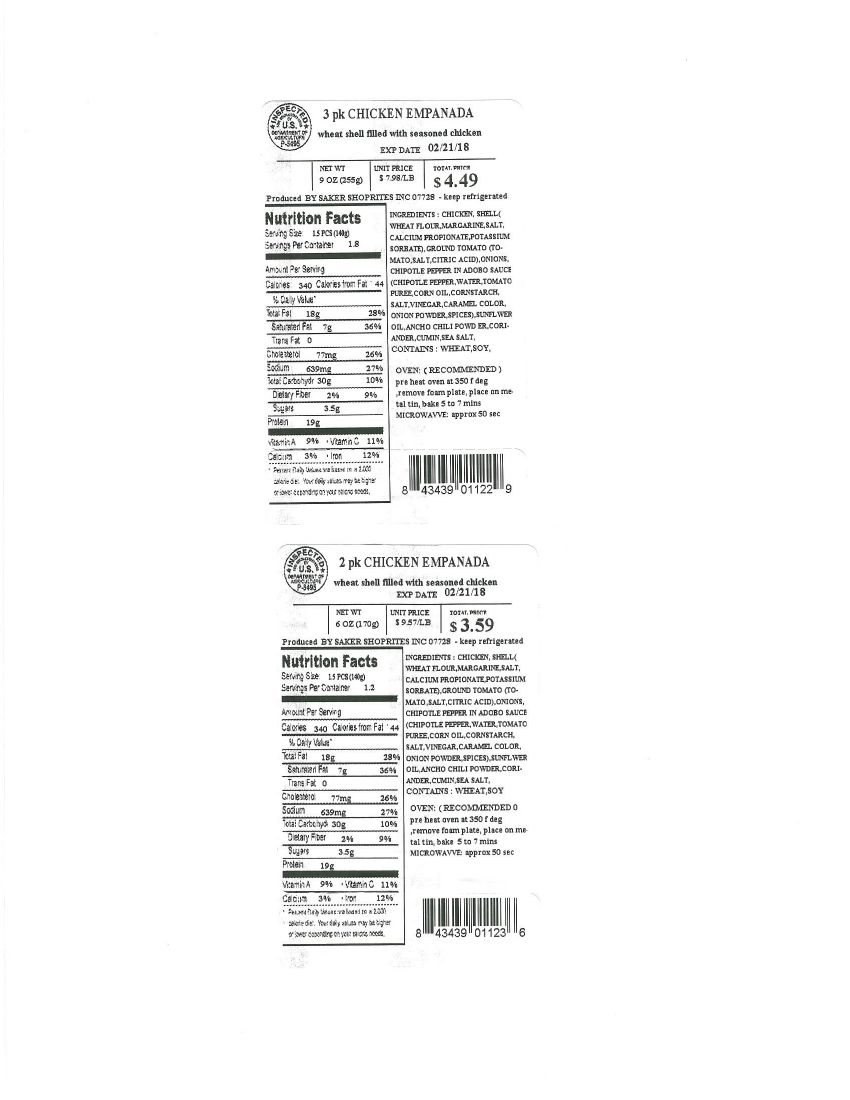 Saker ShopRite Chicken and Pork Empanadas Recalled for Undeclared Egg