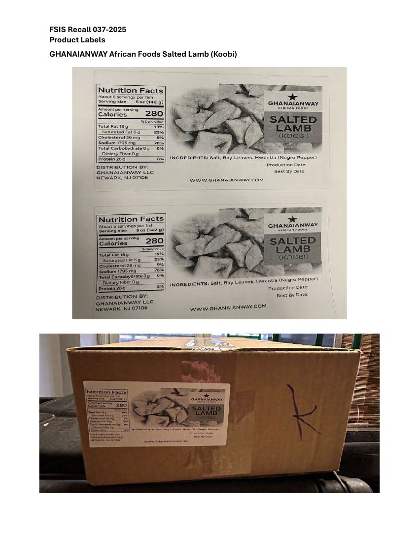 Ghanaianway Salted Lamb Recalled for Lack of Inspection
