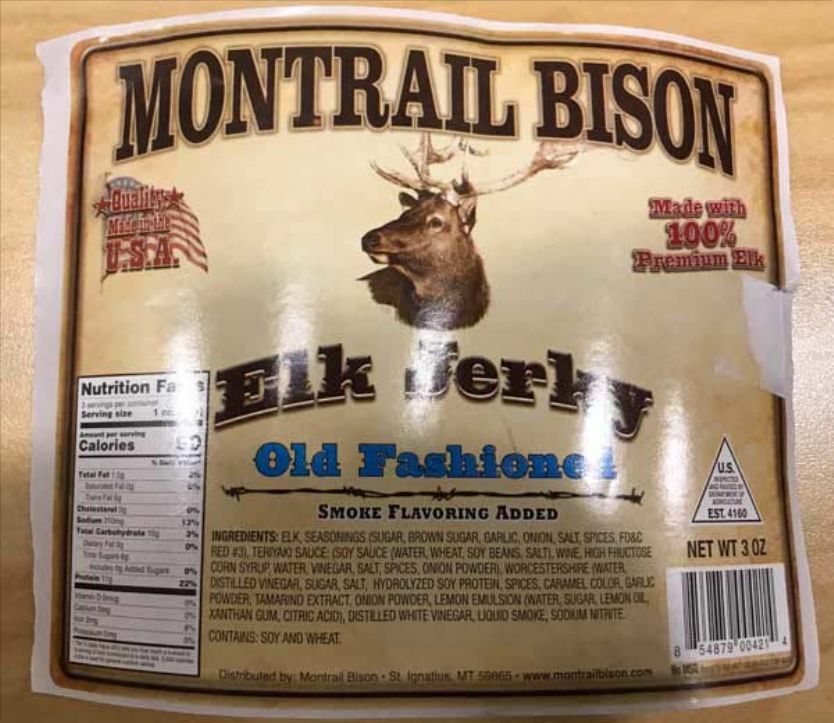 Montrail Bison Jerky and Wild Sticks Recalled for Lack of Inspection