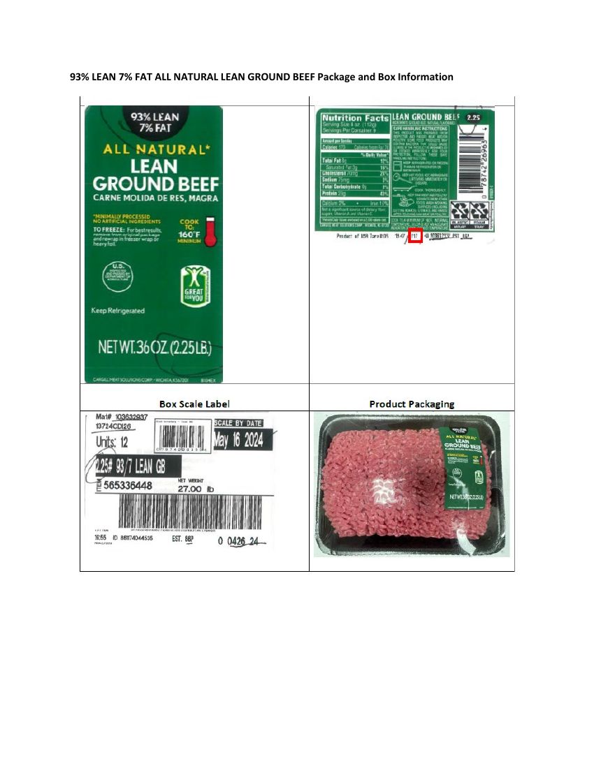 Cargill Ground Beef Products Recalled for Possible E. coli Contamination