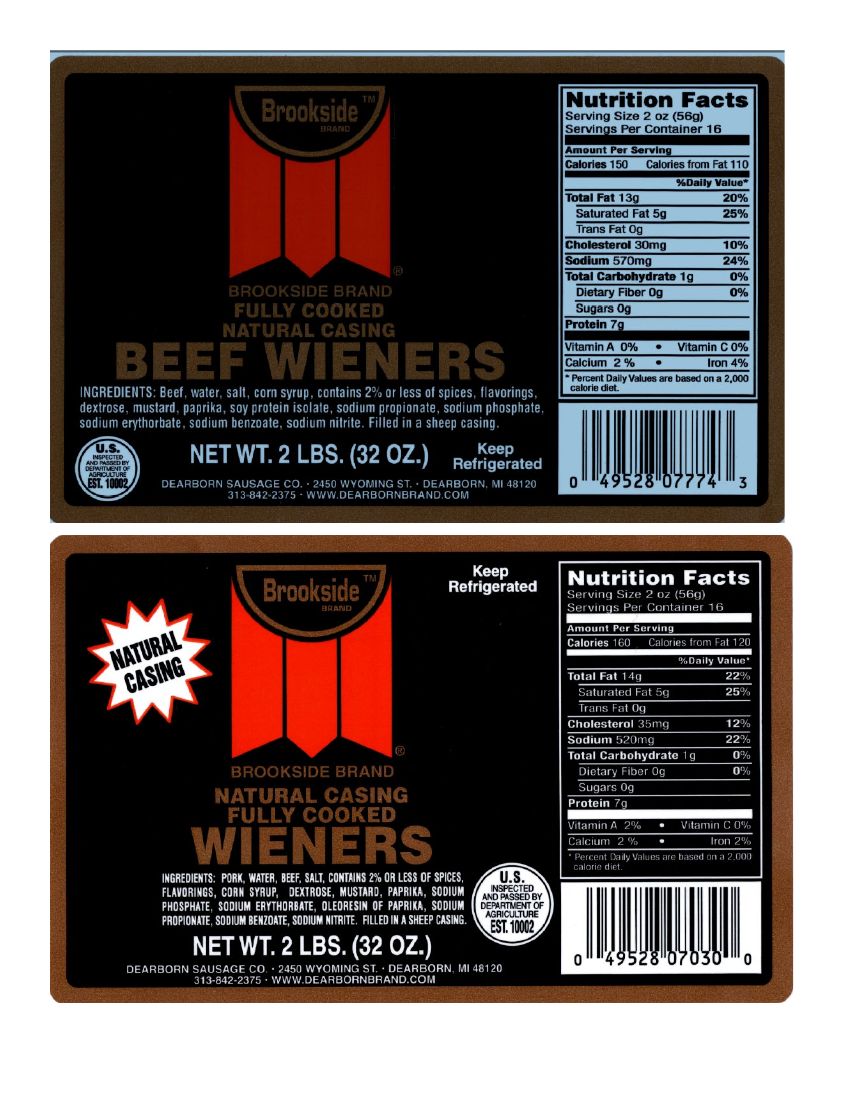 Brookside Brand Beef and Pork Wieners Recalled for Undeclared Soy and Pork