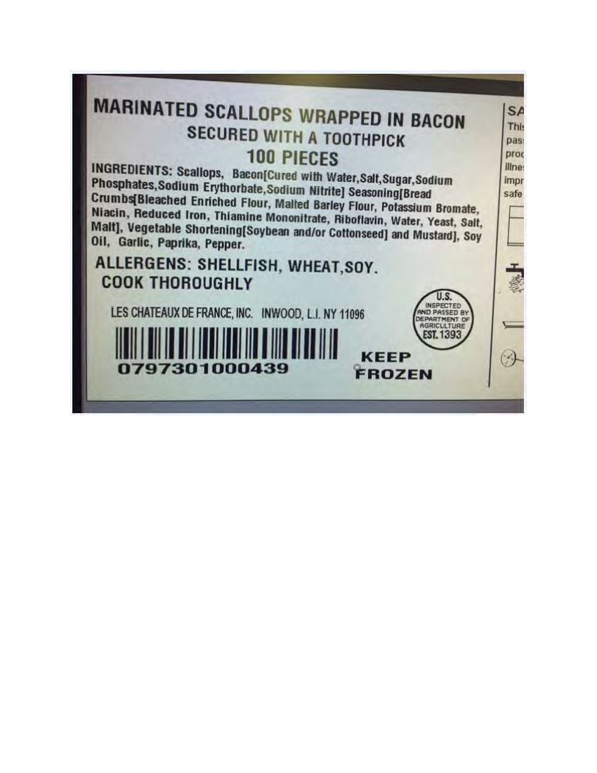 Les Chateaux De France Bacon-Wrapped Scallops Recalled for Undeclared Milk