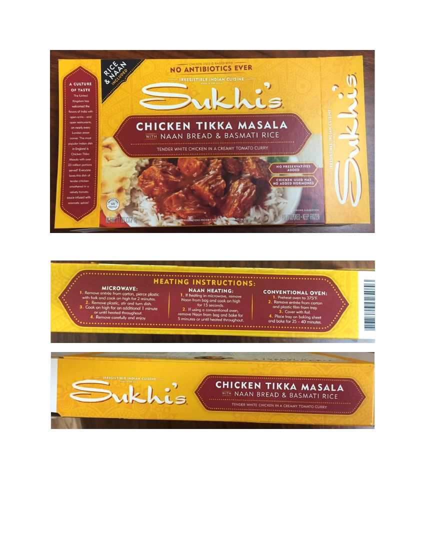 Sukhi's Chicken Tikka Masala Recalled for Possible Listeria Contamination