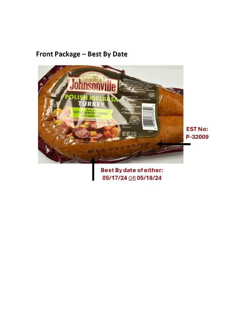 Johnsonville Polish Kielbasa Turkey Sausage Recalled for Rubber Contamination