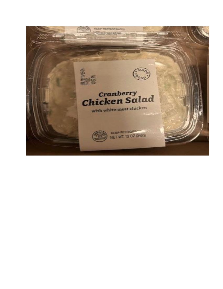 Hans Kissle Cranberry Chicken Salad Recalled for Undeclared Wheat