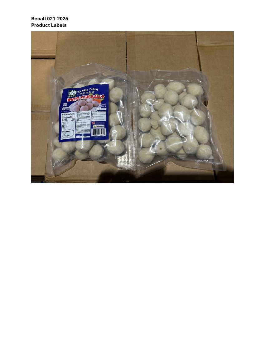 Starway Frozen Fish Balls Recalled Due to Import Violation
