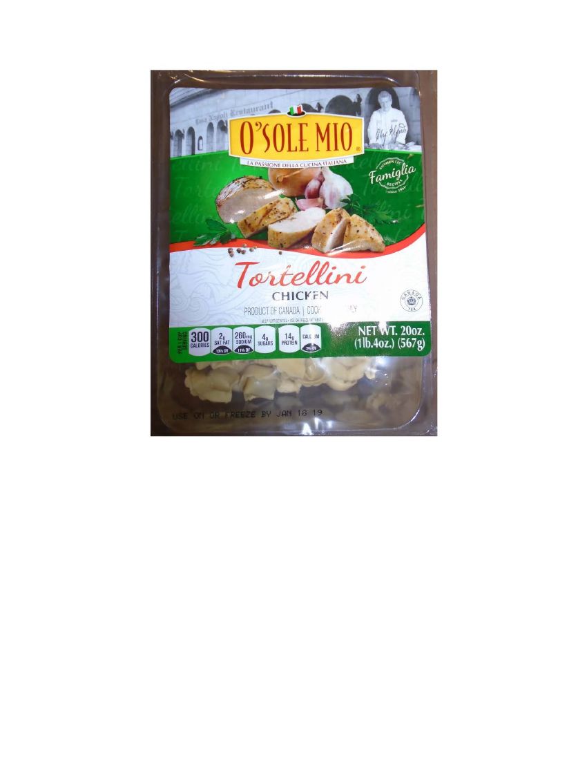 O Sole Mio Chicken Tortellini Recalled for Missing Inspection
