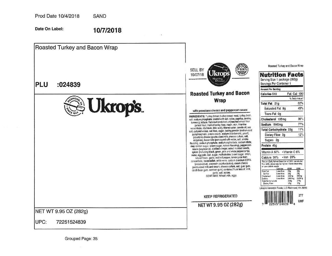 Ukrop's Homestyle Foods Ready-To-Eat Products Recalled for Possible Listeria