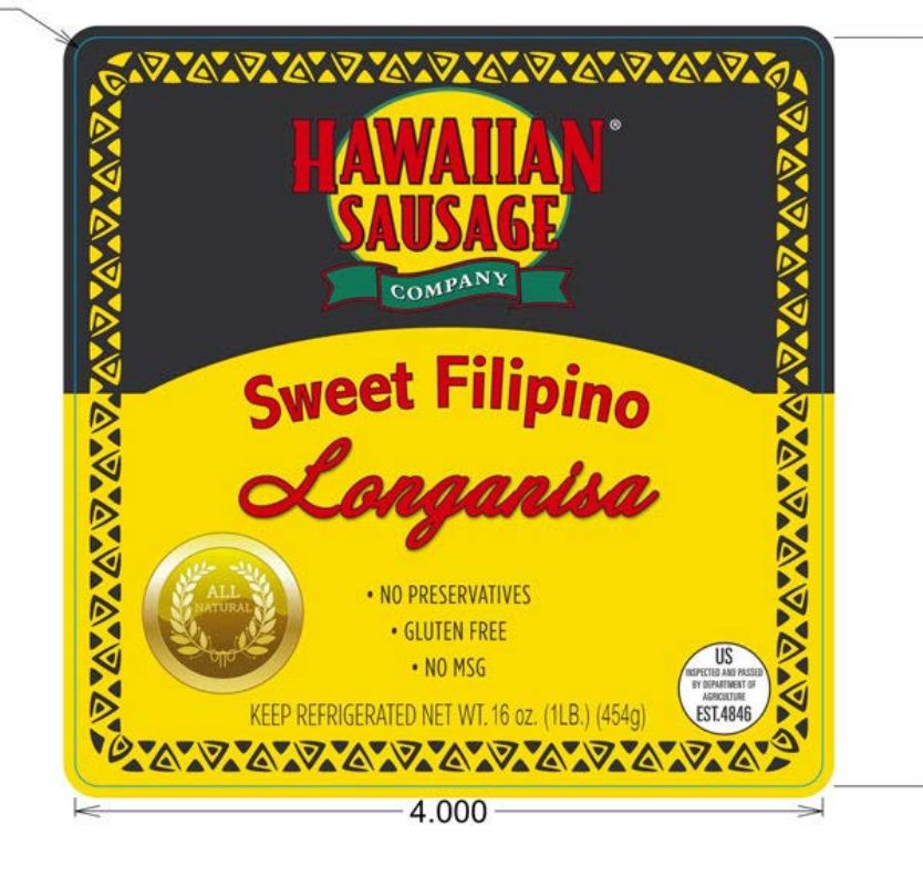 Hawaiian Sausage Company Sweet Filipino Longanisa Recalled for Undeclared Wheat