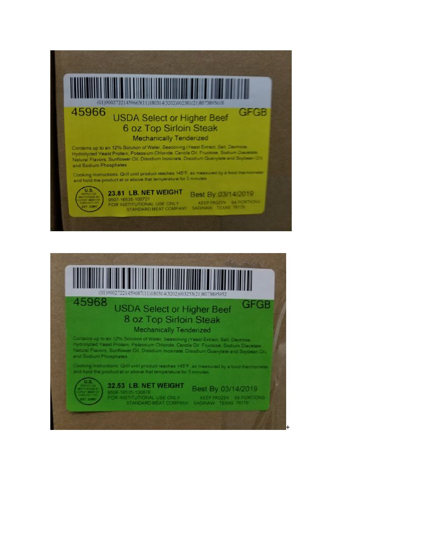Standard Meat Company Top Sirloin Steaks Recalled for Salmonella