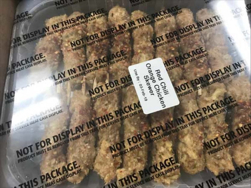 Red Chili Orange Chicken Skewers Recalled for Undeclared Coconut