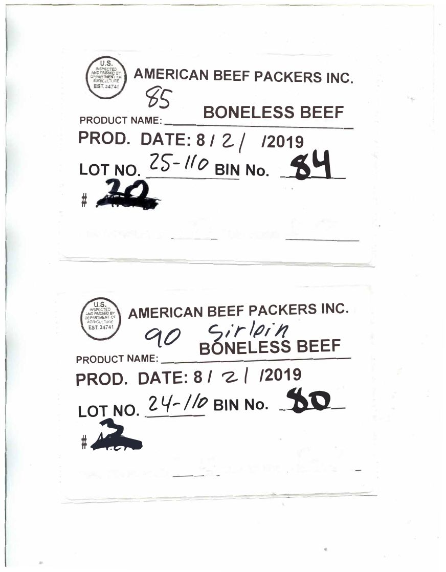 American Beef Packers Raw Beef Products Recalled as Unfit for Human Consumption
