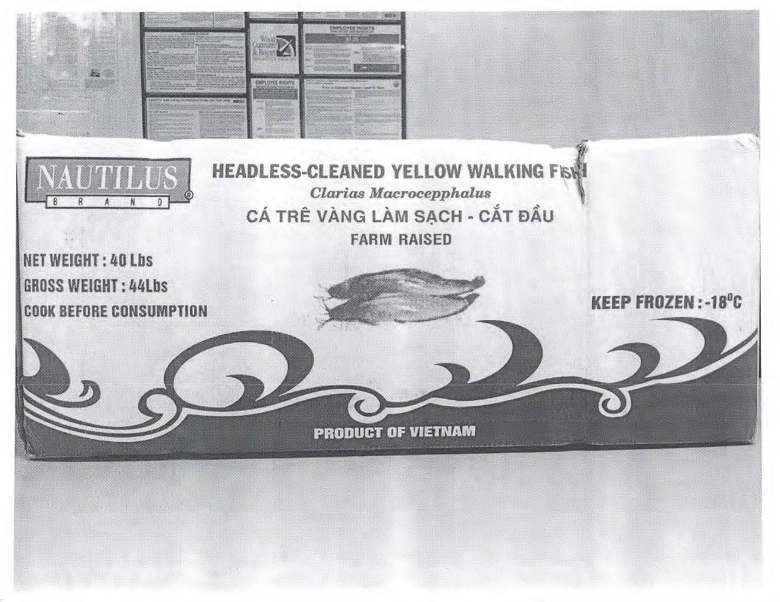 Nautilus Seafood Yellow Walking Fish Recalled for Missing Import Inspection