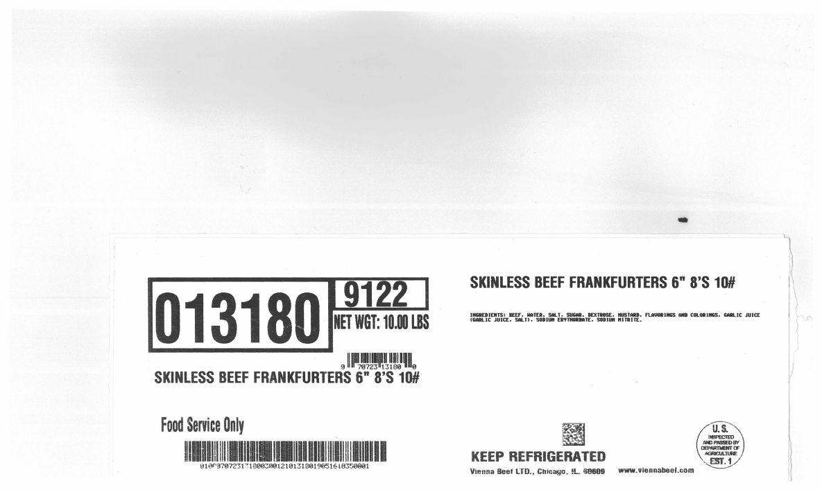 Vienna Beef Skinless Beef Frankfurters Recalled for Possible Metal Contamination