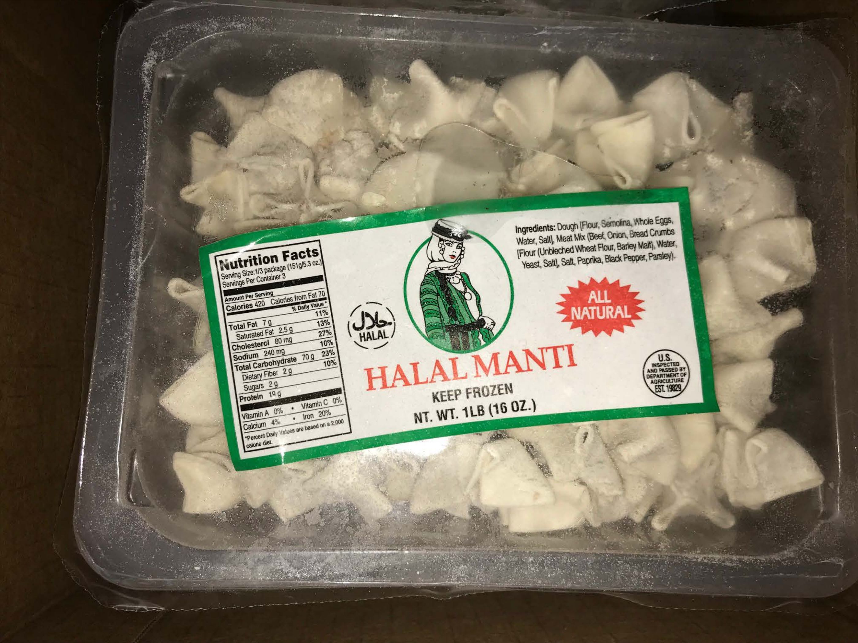 Halal Manti Beef Dumplings Recalled for No Federal Inspection