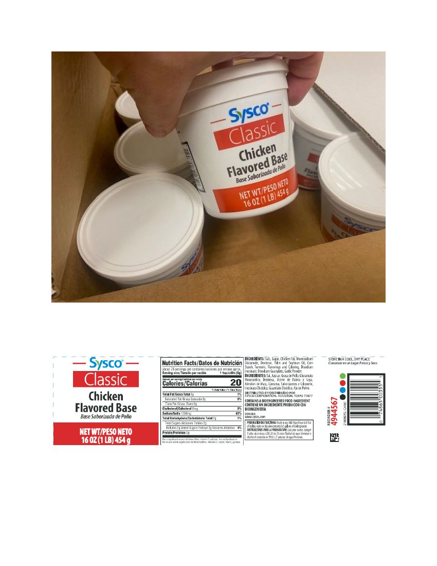 Sysco Classic Chicken Flavored Base Recalled for Undeclared Soy and Wheat