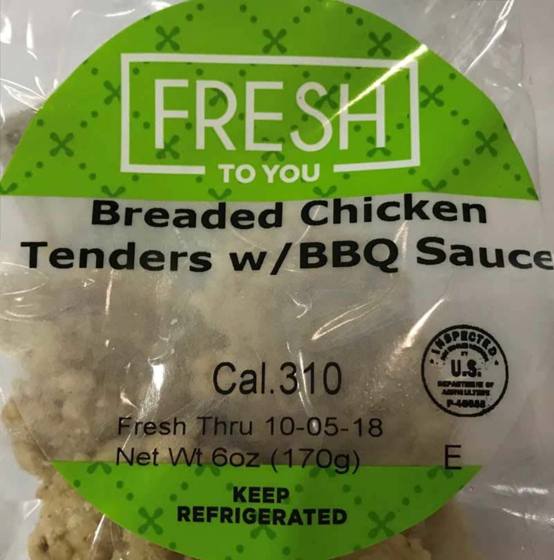 Fresh To You Breaded Chicken Tenders Recalled for Undeclared Milk