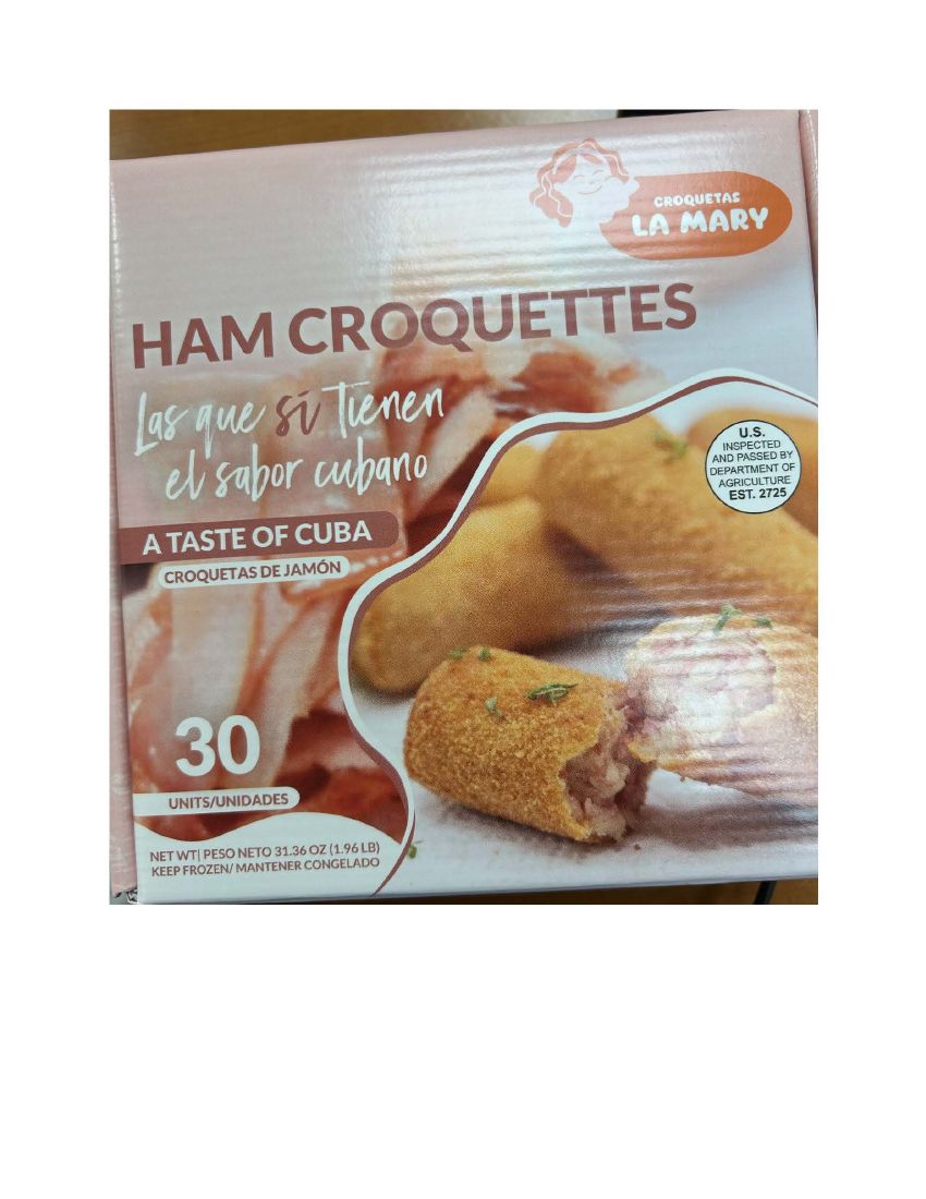 La Mary Ham Croquettes Recalled for Undeclared Soy and Sesame