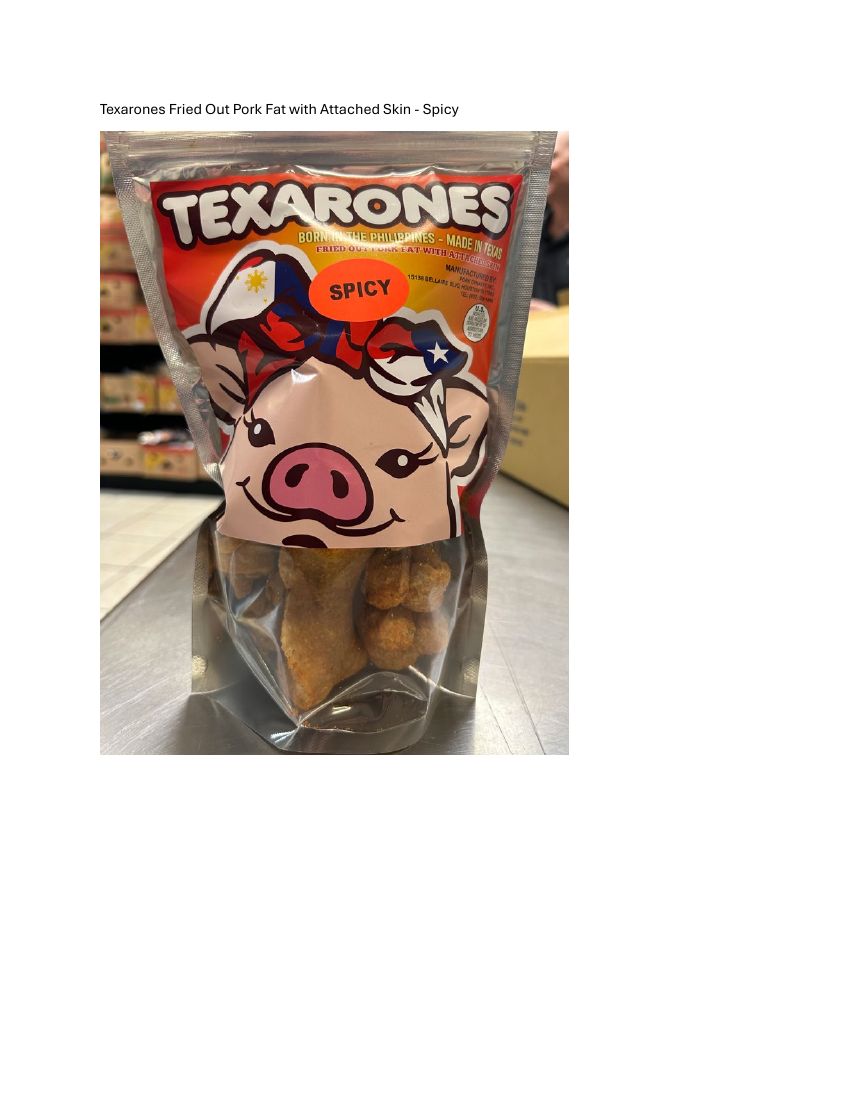 Texarones Fried Pork Skin and Pork Fat Recalled for Undeclared Soy