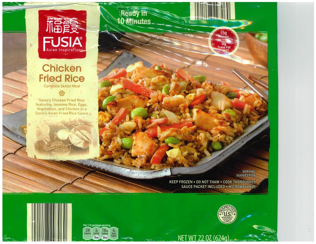 FUSIA Chicken Fried Rice Recalled for Undeclared Milk