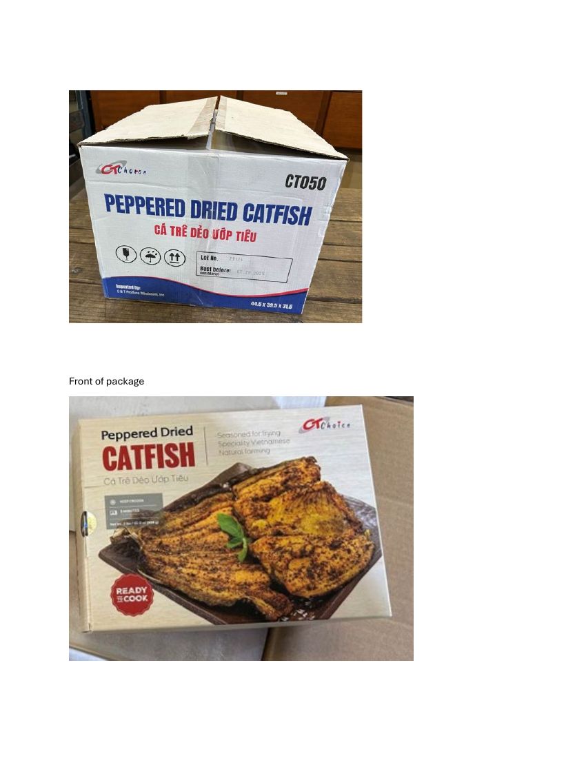 Peppered Dried Catfish Recalled for Import Violations