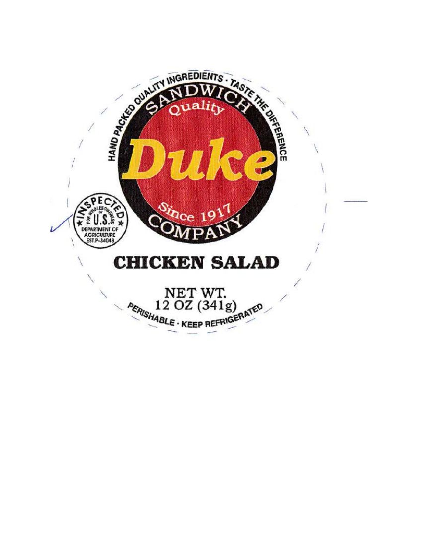 Duke Sandwich Company Chicken Salad Recalled for Misbranding