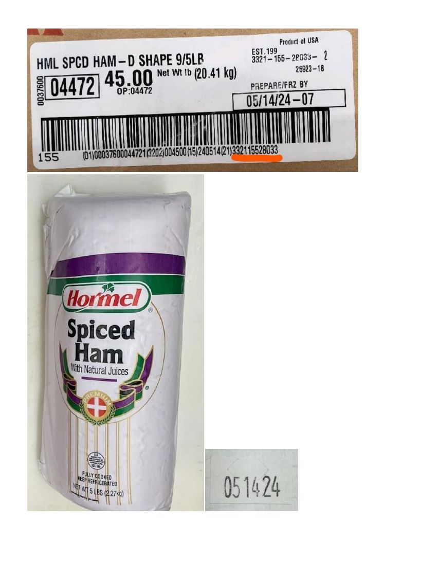 Hormel Spiced Ham Recalled for Undeclared Milk Allergen
