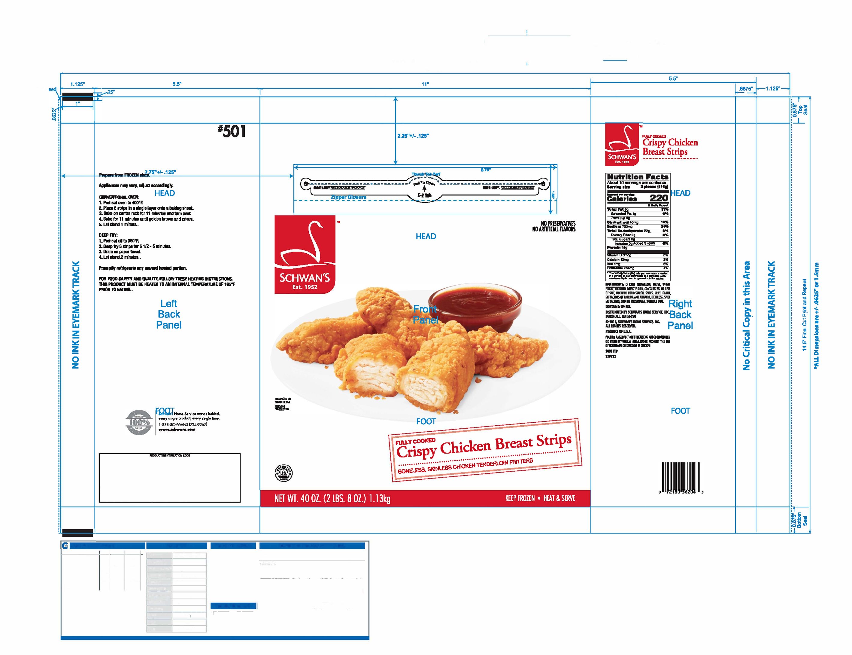Schwan's Crispy Chicken Breast Strips Recalled for Undeclared Allergens