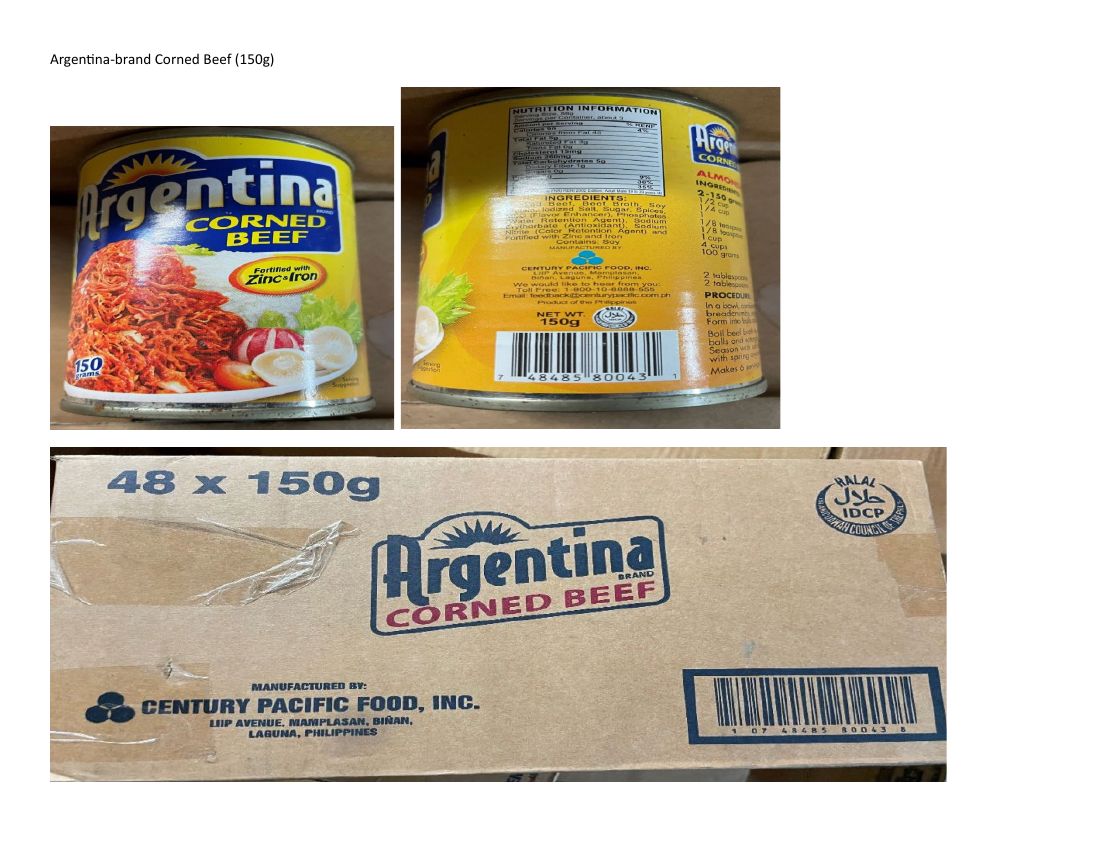 Argentina, PureFoods, and Lady's Choice Products Recalled for Import Violations