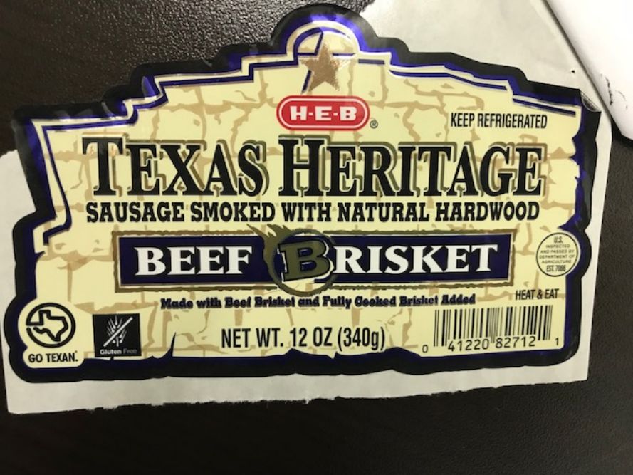H-E-B Beef Brisket Smoked Sausage Recalled for Undeclared Pork Casing