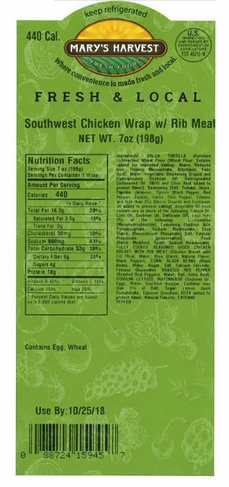 Mary's Harvest Southwest Chicken Wrap and Trader José's Salad Recalled