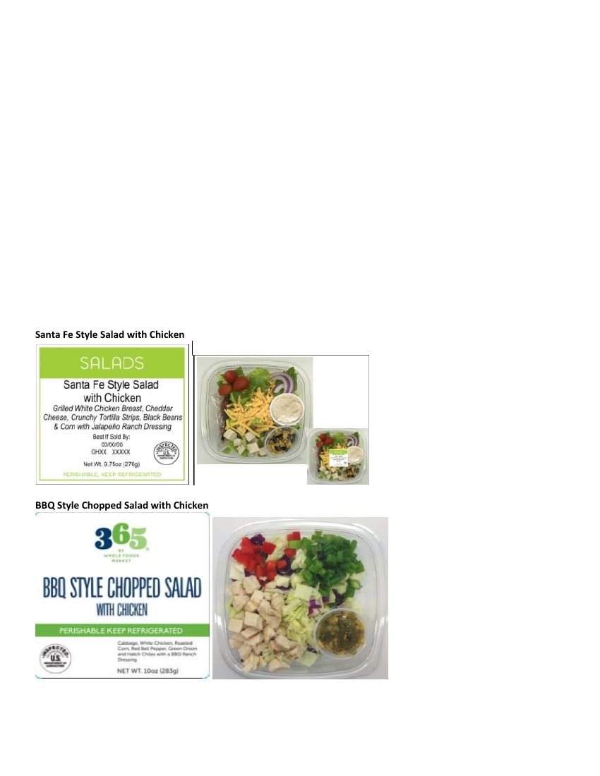 GH Foods Salad with Chicken Recalled for Salmonella and Listeria Risk