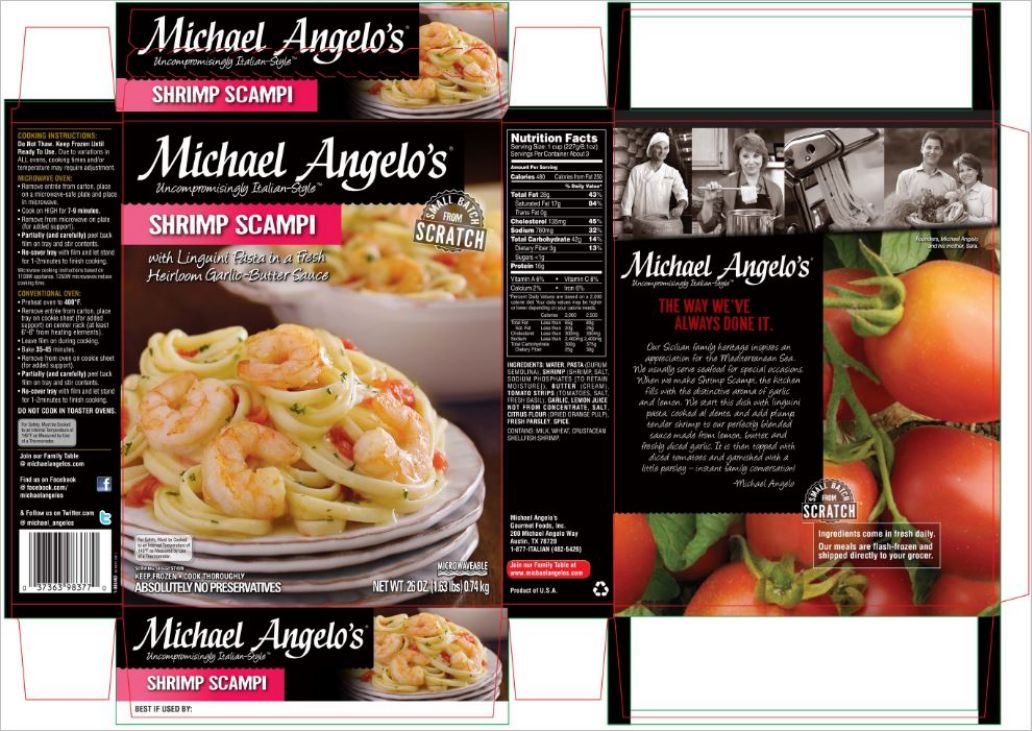 Michael Angelo’s Shrimp Scampi Recalled for Undeclared Egg and Soy