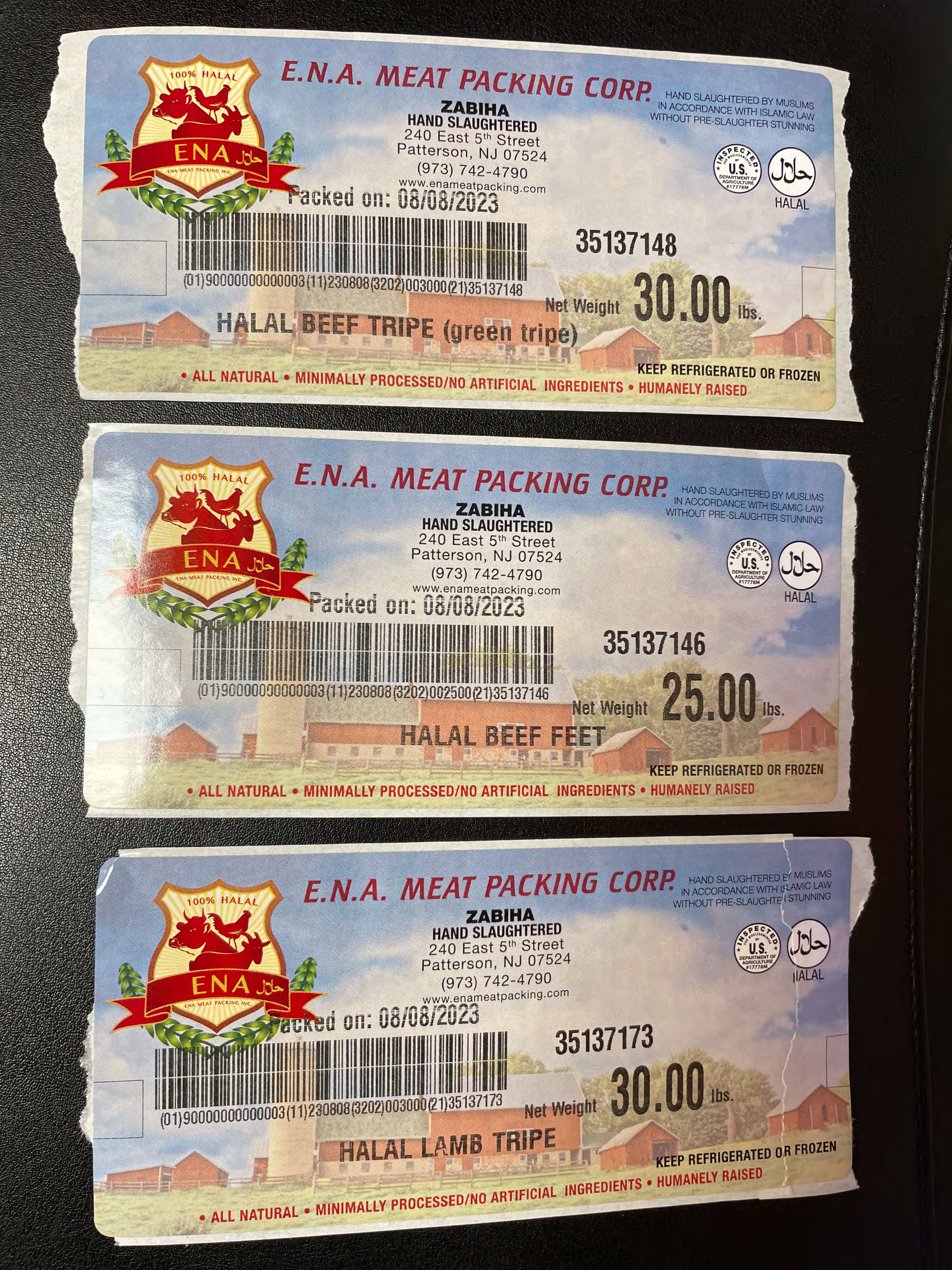 E.N.A. Meat Packing Halal Beef and Lamb Recalled for Lack of Inspection