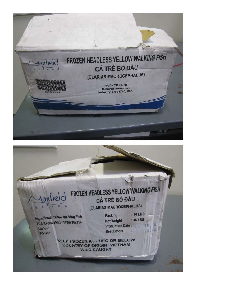 Maxfield Seafood Recalls Frozen Yellow Walking and Mystus Fish