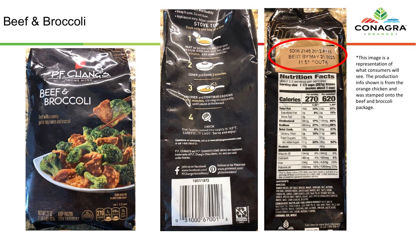 P.F. Chang's Home Menu Beef & Broccoli Recalled for Undeclared Egg