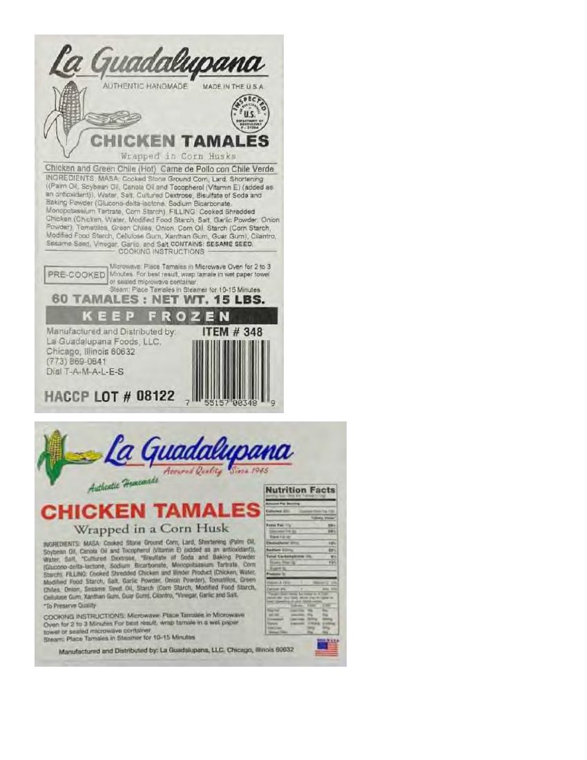 La Guadalupana Chicken and Pork Tamales Recalled for Undeclared Milk